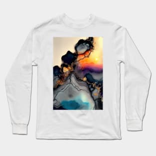 Sunshine Creation - Abstract Alcohol Ink Resin Art Long Sleeve T-Shirt